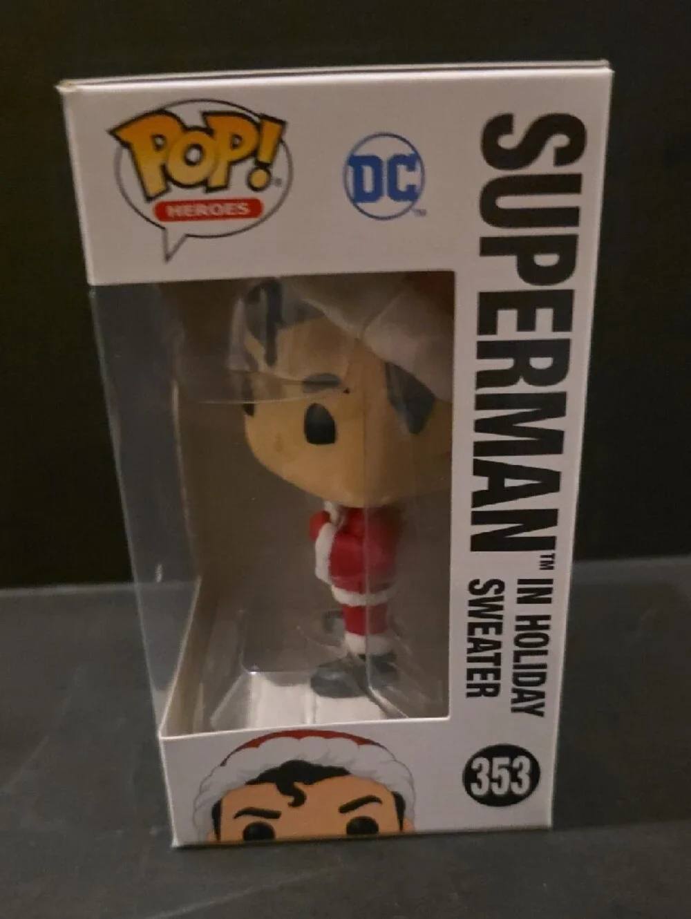 Funko Superman in Red & Blue Holiday Sweater Pop! - Picture 3 of 6